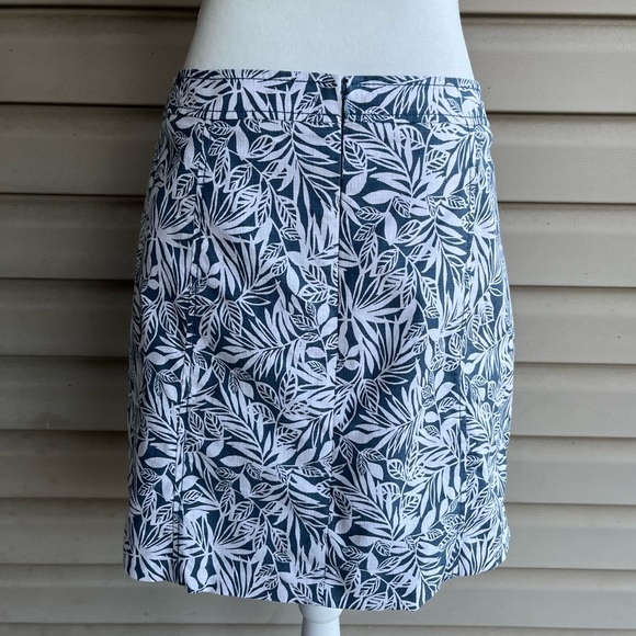 •LOFT• Floral Cotton Blend Lined Skirt - Size 10 - Picture 7 of 10